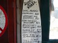 Langebaan - Die Strandloper - bar menu